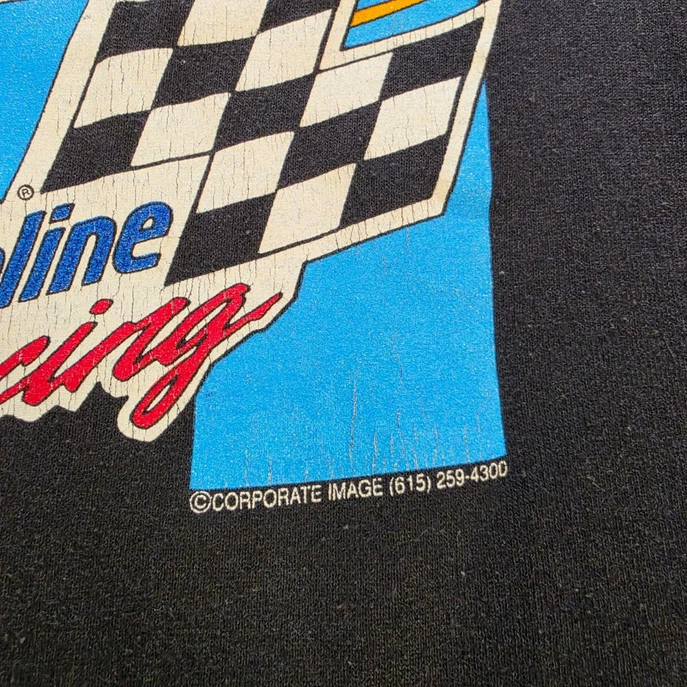 NASCAR Mark Martin Valvoline Racing T Shirt Black XL #6 Ford Thunderbird Vtg 90s